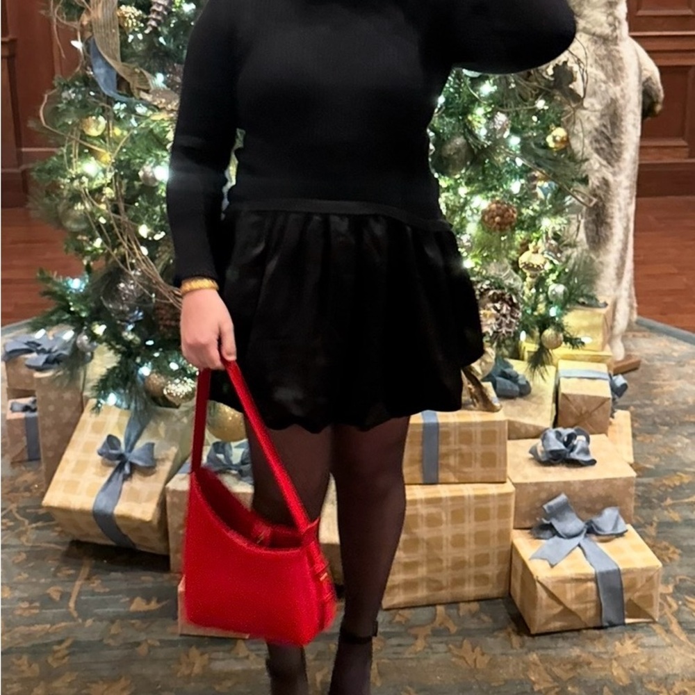 Black Dress sweater top, taffeta bottom.  Size L